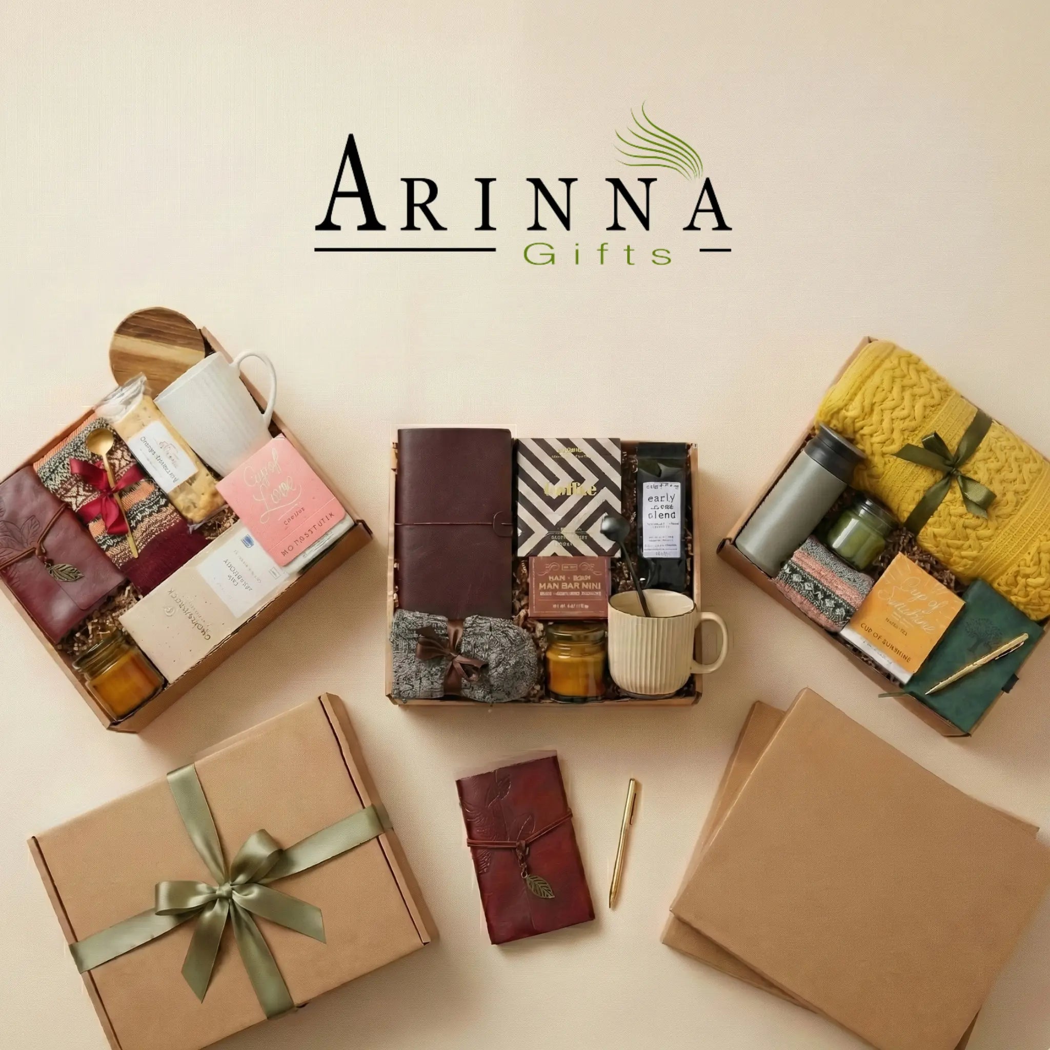 Luxury corporate gift box with custom branding for client appreciation - Arinna Gifts