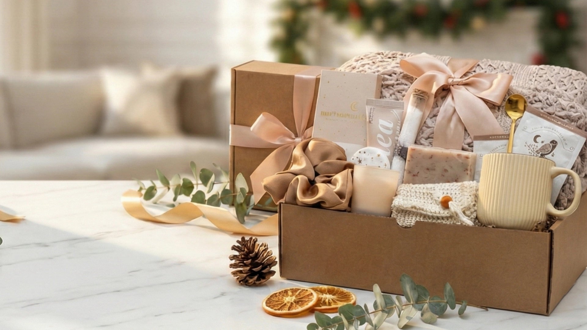 A diverse collection of Arinna Gifts curated gift boxes for every occasion including Birthday, Sympathy, Get Well Soon, and New Mom gift sets, hand-packed in Dallas and ready for nationwide shipping.