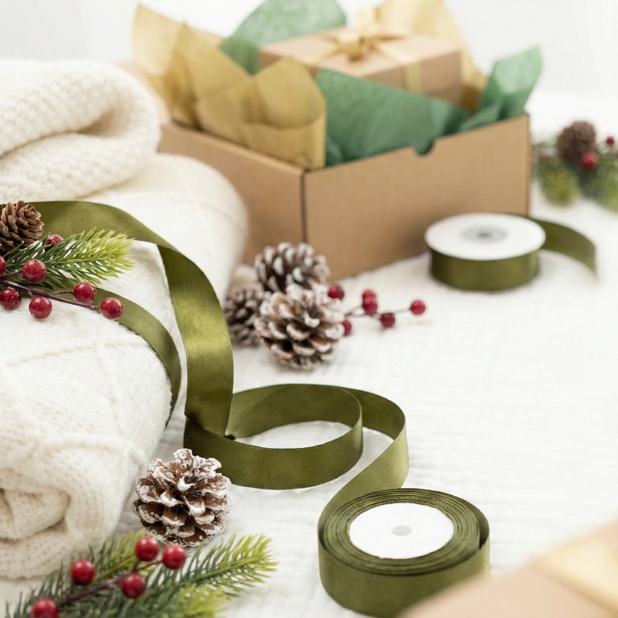 A festive holiday gift set featuring luxury treats and sparkling decorations, perfect for Christmas and New Year celebrations