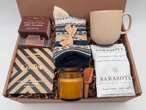 Hygge Hubby Basket | Cozy Holiday Gift Box for Your Loved One