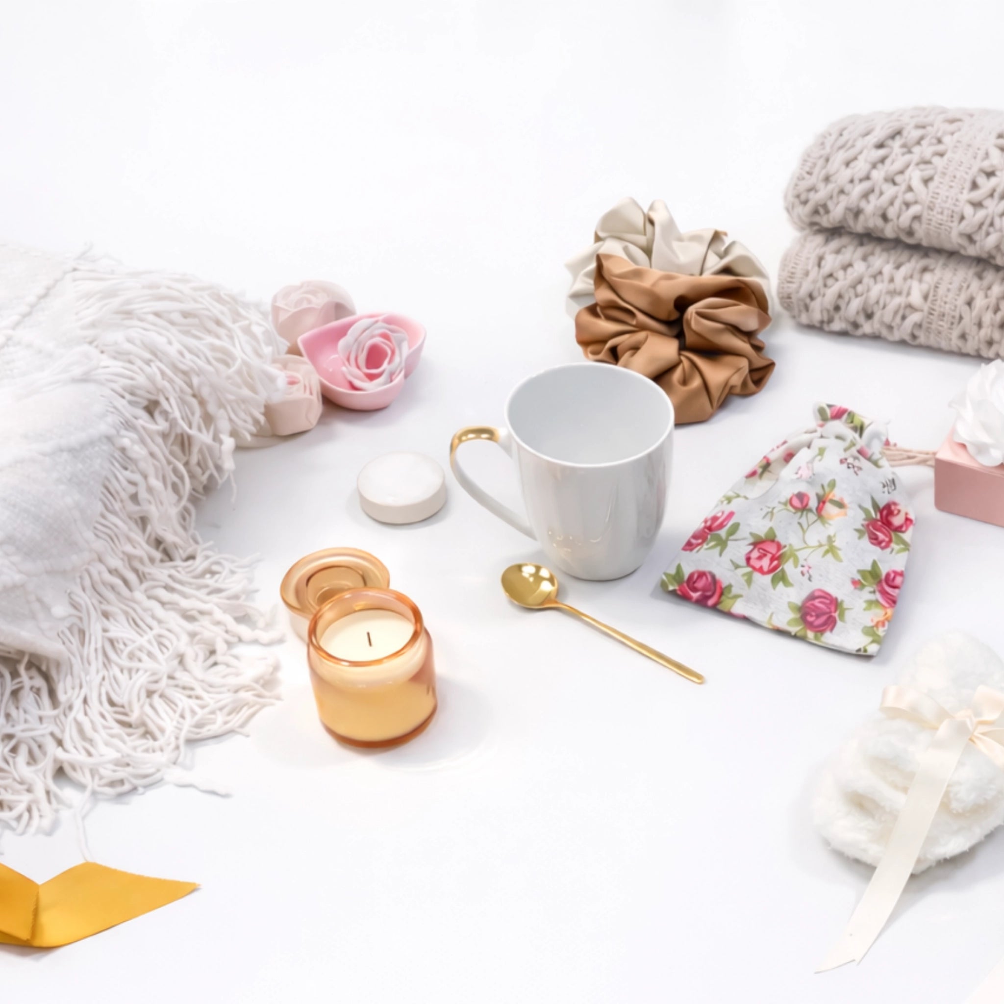 Curated premium gift box for her by Arinna Gifts, featuring self-care essentials and hand-packed with love in Dallas, TX.